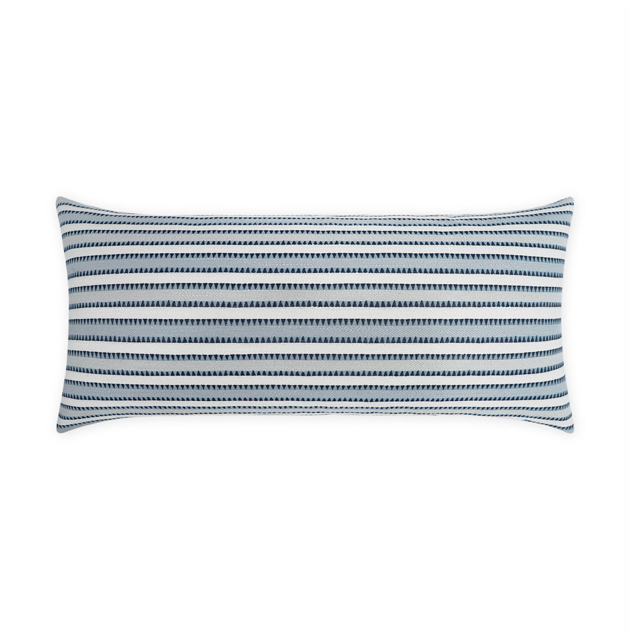 D.V. KAP HOME   12" x 24" Outdoor Calica Lumbar Pillow - Azure Stripes, Western Chic    - OD-534-A-1224