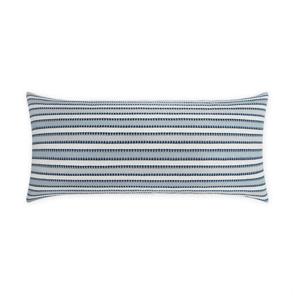 D.V. KAP HOME   12" x 24" Outdoor Calica Lumbar Pillow - Azure Stripes, Western Chic    - OD-534-A-1224