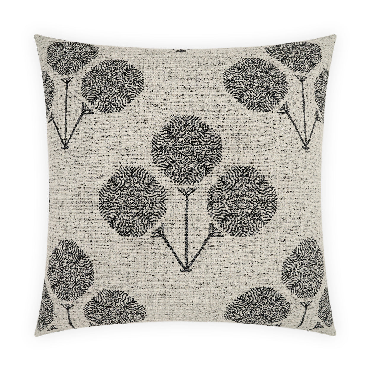 D.V. KAP HOME   22" x 22" Outdoor Soonsa Pillow - Ebony Floral    - OD-535-E-2222