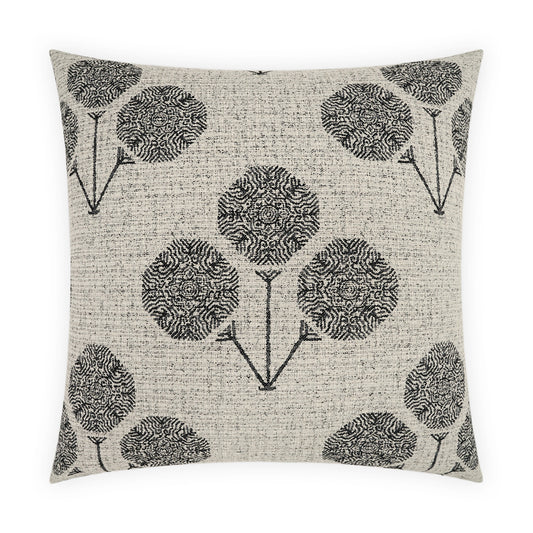 D.V. KAP HOME   22" x 22" Outdoor Soonsa Pillow - Ebony Floral    - OD-535-E-2222