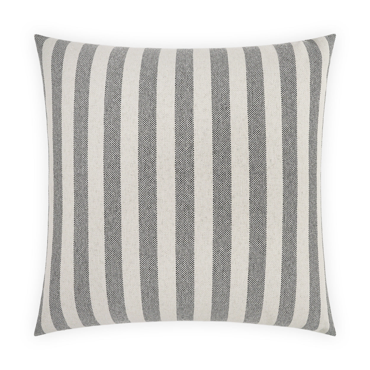 D.V. KAP HOME   22" x 22" Outdoor Seaport Pillow - Grey Stripes, Farmhouse, Beach    - OD-542-G-2222