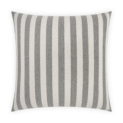 D.V. KAP HOME   22" x 22" Outdoor Seaport Pillow - Grey Stripes, Farmhouse, Beach    - OD-542-G-2222