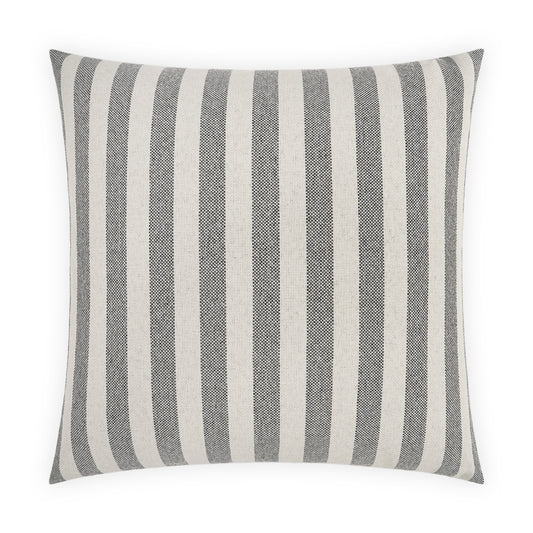 D.V. KAP HOME   22" x 22" Outdoor Seaport Pillow - Grey Stripes, Farmhouse, Beach    - OD-542-G-2222