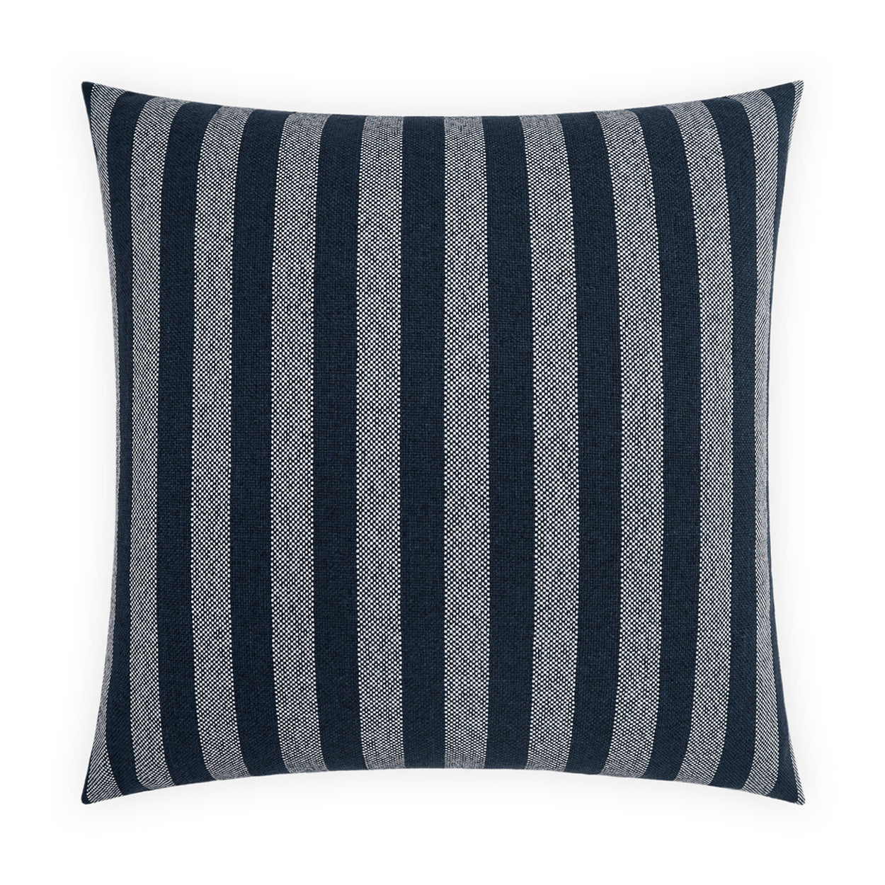 D.V. KAP HOME   22" x 22" Outdoor Seaport Pillow - Navy Stripes, Farmhouse, Beach, Nautical    - OD-542-N-2222