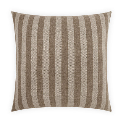 D.V. KAP HOME   22" x 22" Outdoor Seaport Pillow - Twine Stripes, Farmhouse, Beach    - OD-542-T-2222