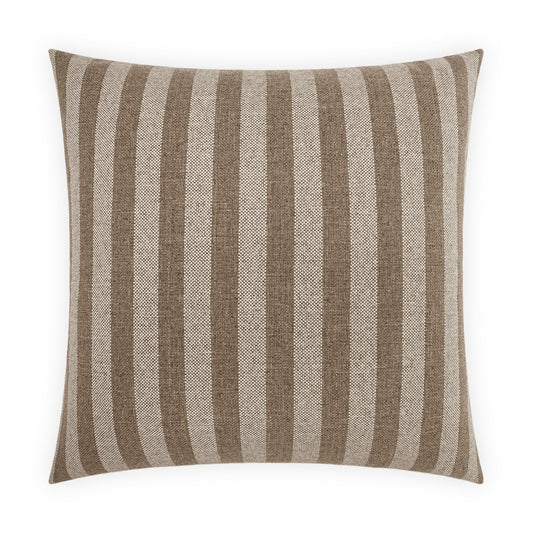 D.V. KAP HOME   22" x 22" Outdoor Seaport Pillow - Twine Stripes, Farmhouse, Beach    - OD-542-T-2222