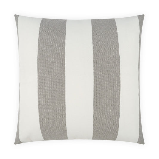 D.V. KAP HOME   22"x22" Outdoor Melbourne Pillow - Platinum Stripes, Nautical, Beach    - OD-546-P-2222
