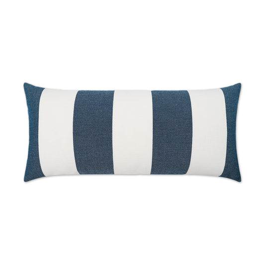 D.V. KAP HOME   12"x24" Outdoor Melbourne Lumbar Pillow - Marine Stripes, Nautical, Beach    - OD-547-M-1224