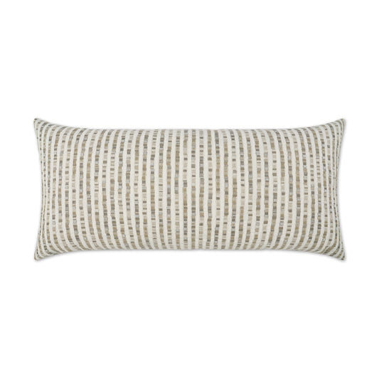 D.V. KAP HOME   12"x24" Outdoor Lonny Lumbar Pillow - Birch Stripes, Beach    - OD-556-B-1224