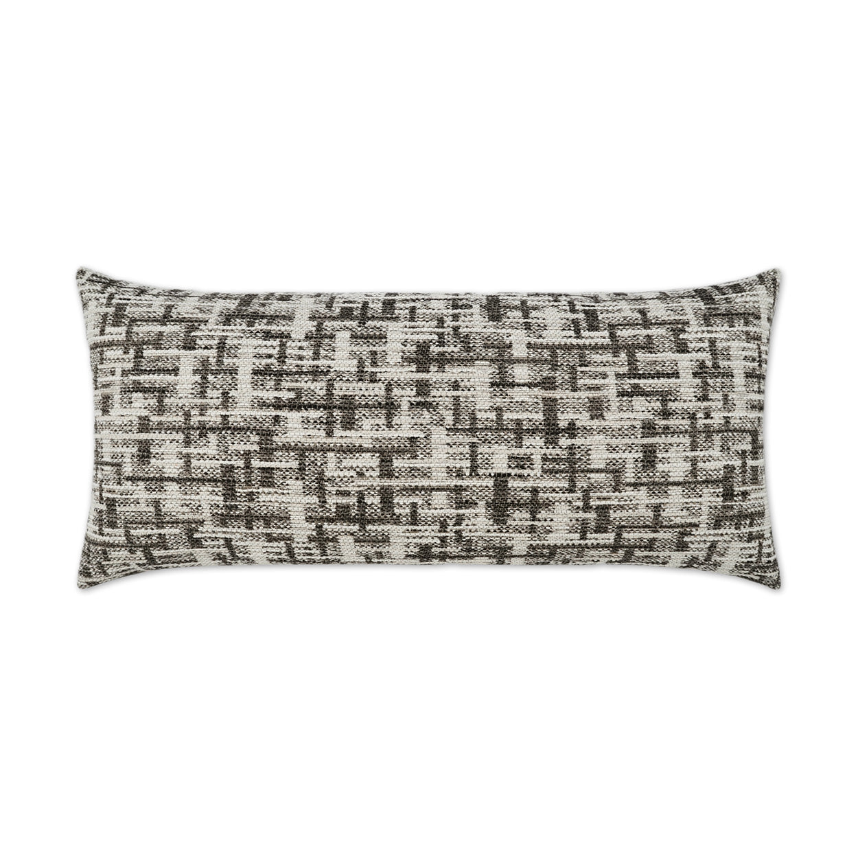D.V. KAP HOME   12"x24" Outdoor Zahwe Lumbar Pillow - Grey Abstract, Transitional    - OD-558-G-1224
