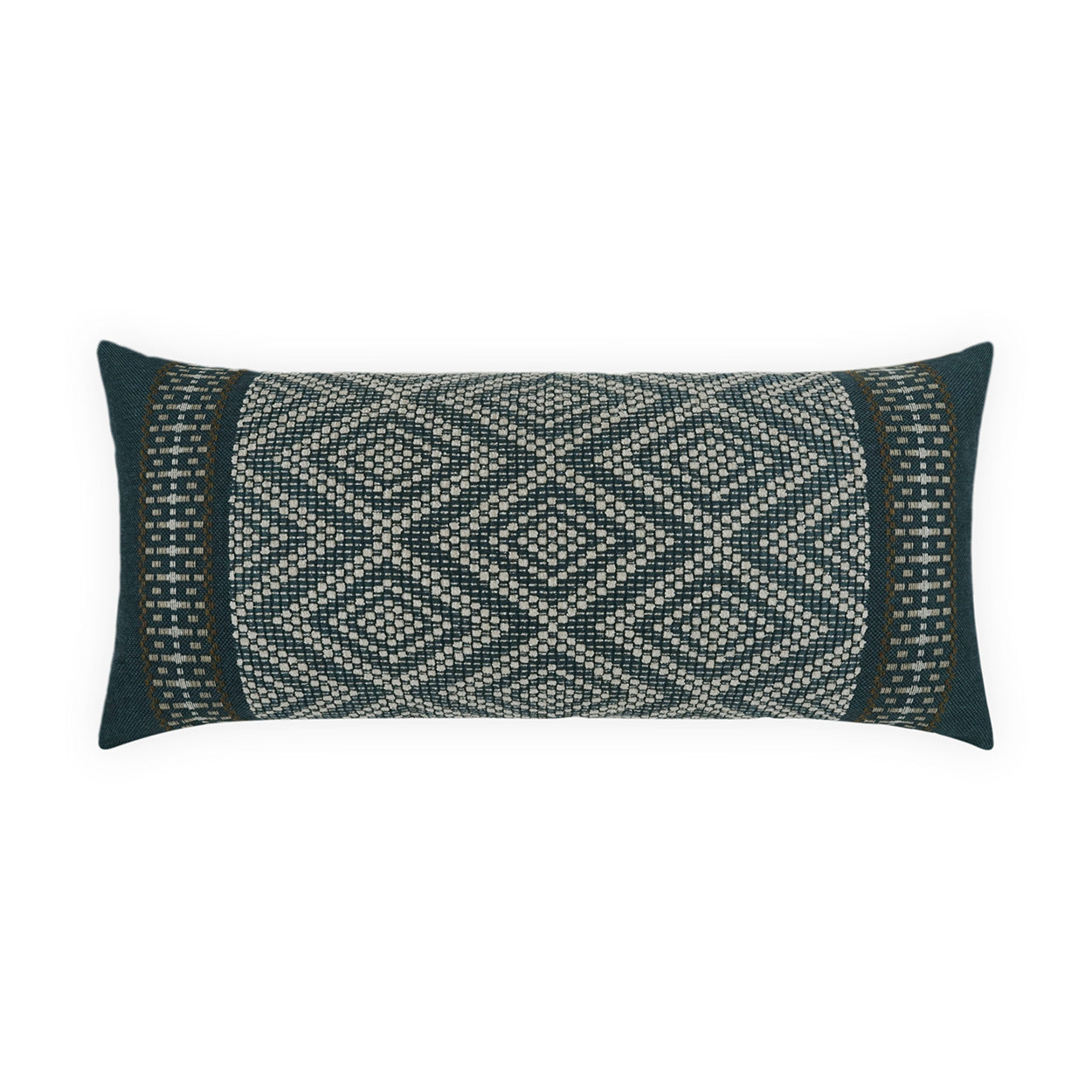 D.V. KAP HOME   12" x 24" Outdoor Wanderer Lumbar Pillow - Denim Western Chic, Modern, Global    - OD-568-D-1224