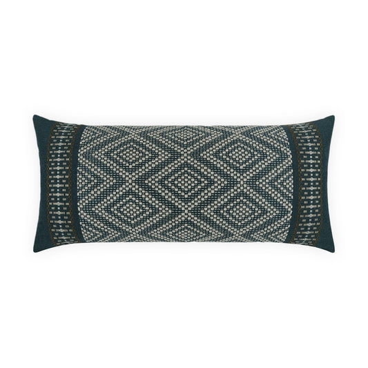 D.V. KAP HOME   12" x 24" Outdoor Wanderer Lumbar Pillow - Denim Western Chic, Modern, Global    - OD-568-D-1224