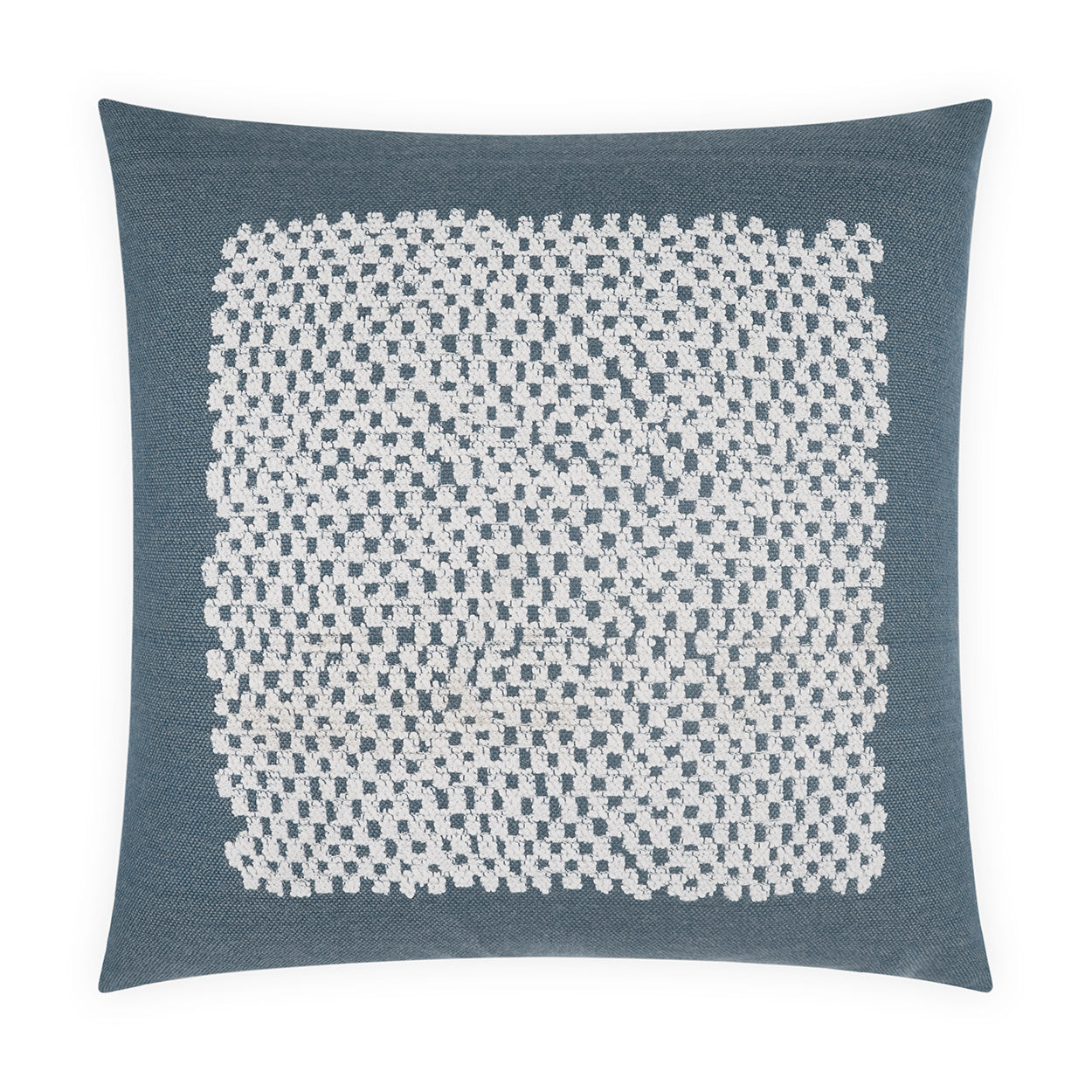 D.V. KAP HOME   22" x 22" Outdoor Touch Pillow - Denim Beach, Global, Textured    - OD-571-D-2222