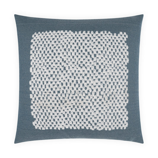 D.V. KAP HOME   22" x 22" Outdoor Touch Pillow - Denim Beach, Global, Textured    - OD-571-D-2222