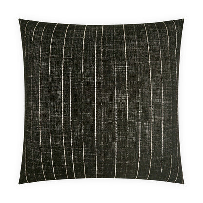 D.V. KAP HOME   22" x 22" Outdoor Koprin Pillow - Noir Stripes    - OD-573-N-2222