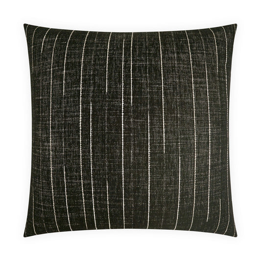 D.V. KAP HOME   22" x 22" Outdoor Koprin Pillow - Noir Stripes    - OD-573-N-2222