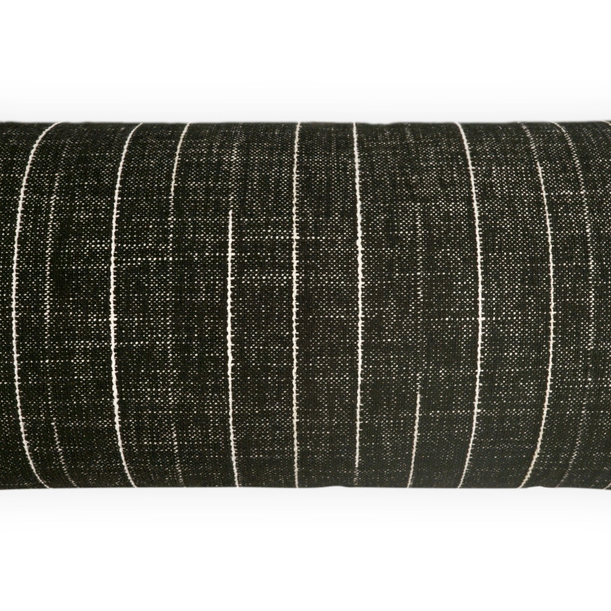 D.V. KAP HOME   12" x 24" Outdoor Koprin Lumbar Pillow - Noir Stripes    - OD-574-N-1224