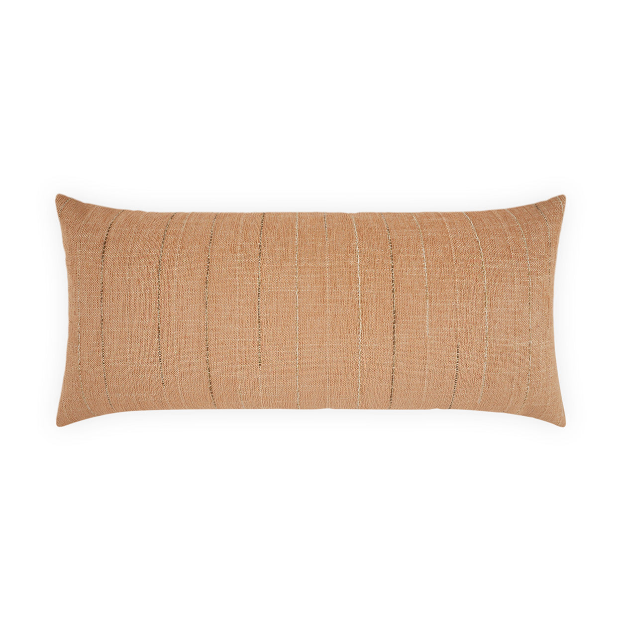 D.V. KAP HOME   12" x 24" Outdoor Koprin Lumbar Pillow - Salmon Stripes    - OD-574-S-1224