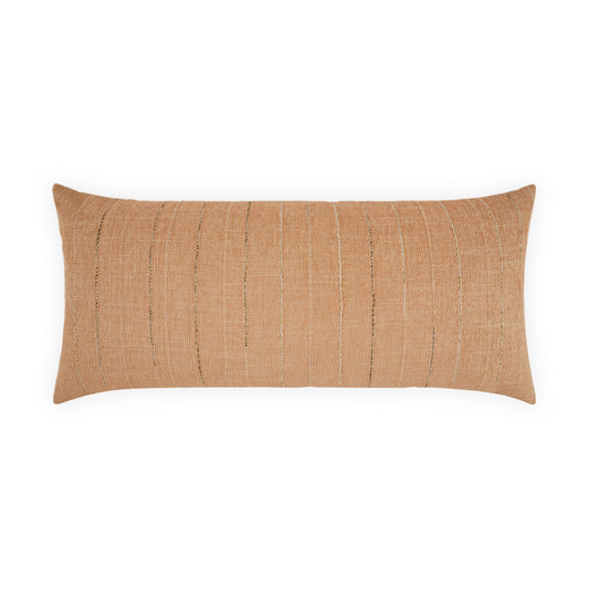 D.V. KAP HOME   12" x 24" Outdoor Koprin Lumbar Pillow - Salmon Stripes    - OD-574-S-1224