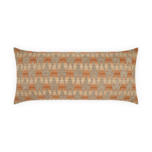 D.V. KAP HOME   12" x 24" Outdoor Clukey Lumbar Pillow - Salmon Geometric, Modern, Global    - OD-576-S-1224