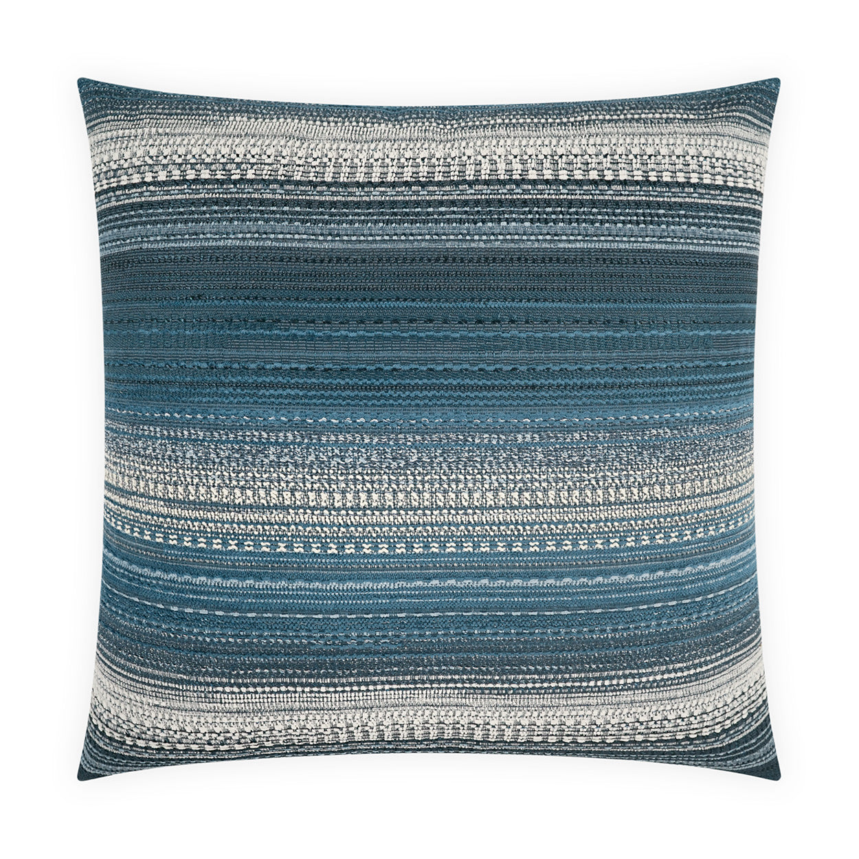 D.V. KAP HOME   22" x 22" Outdoor Ihara Pillow - Indigo Stripes    - OD-577-I-2222