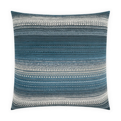 D.V. KAP HOME   22" x 22" Outdoor Ihara Pillow - Indigo Stripes    - OD-577-I-2222