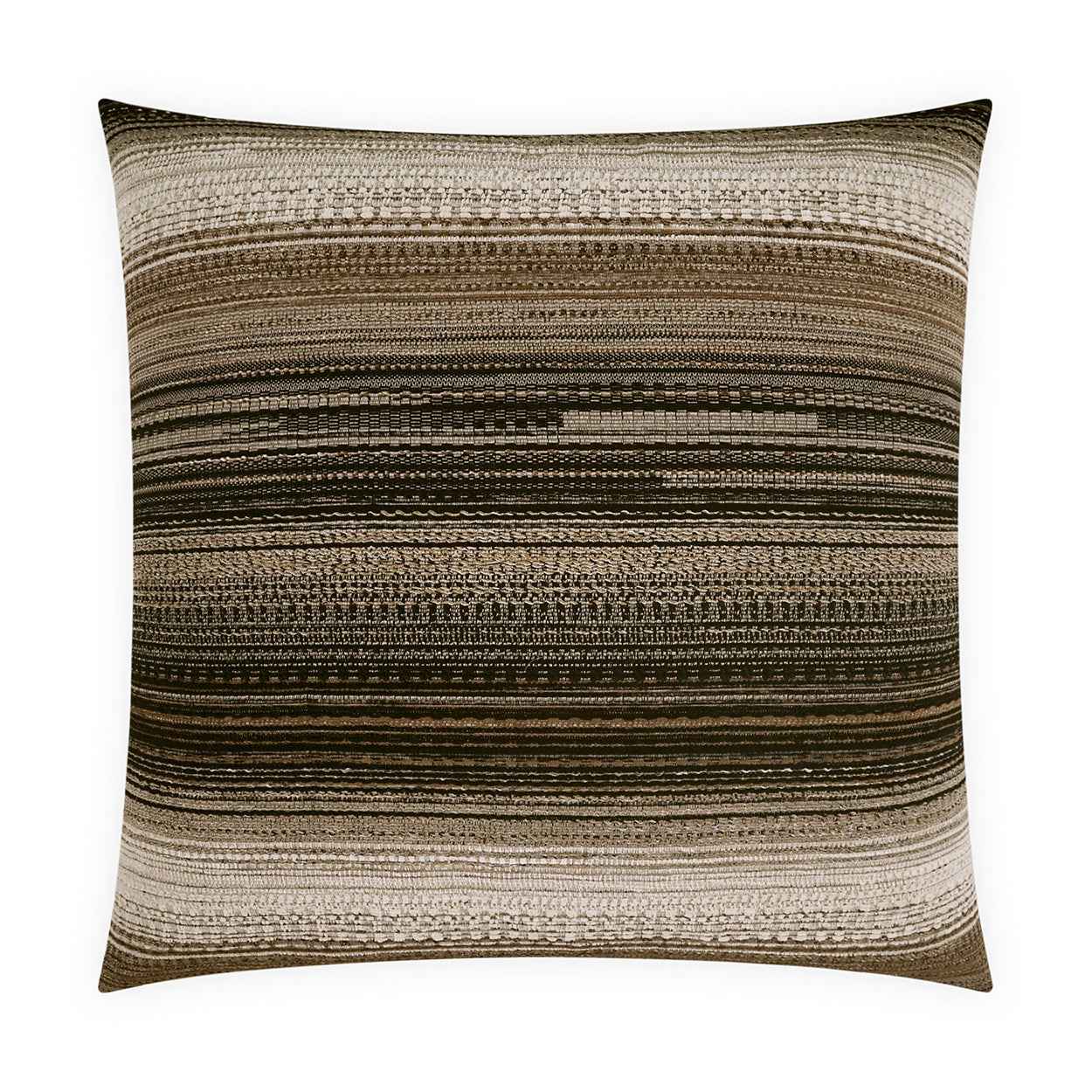 D.V. KAP HOME   22" x 22" Outdoor Ihara Pillow - Mink Stripes    - OD-577-M-2222