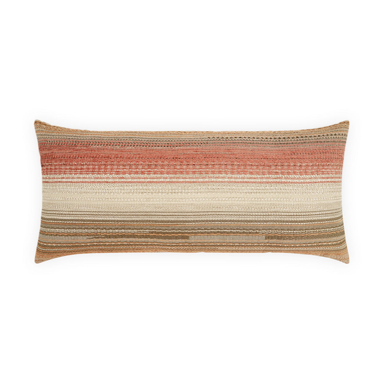 D.V. KAP HOME   12" x 24" Outdoor Ihara Lumbar Pillow - Canyon Stripes    - OD-578-C-1224