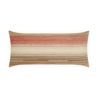D.V. KAP HOME   12" x 24" Outdoor Ihara Lumbar Pillow - Canyon Stripes    - OD-578-C-1224