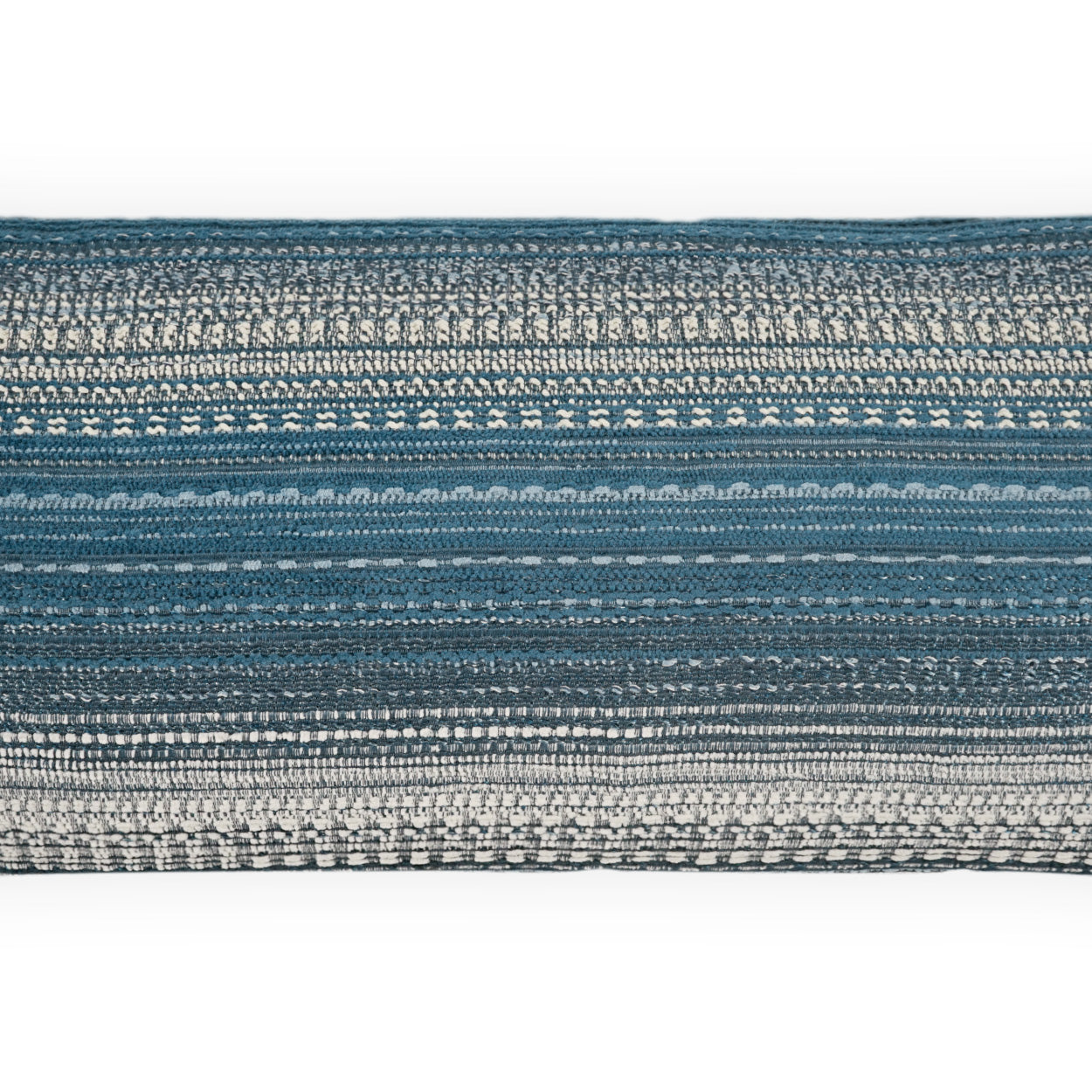D.V. KAP HOME   12" x 24" Outdoor Ihara Lumbar Pillow - Indigo Stripes    - OD-578-I-1224