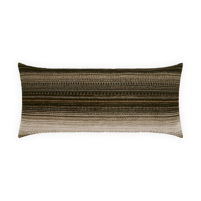 D.V. KAP HOME   12" x 24" Outdoor Ihara Lumbar Pillow - Mink Stripes    - OD-578-M-1224