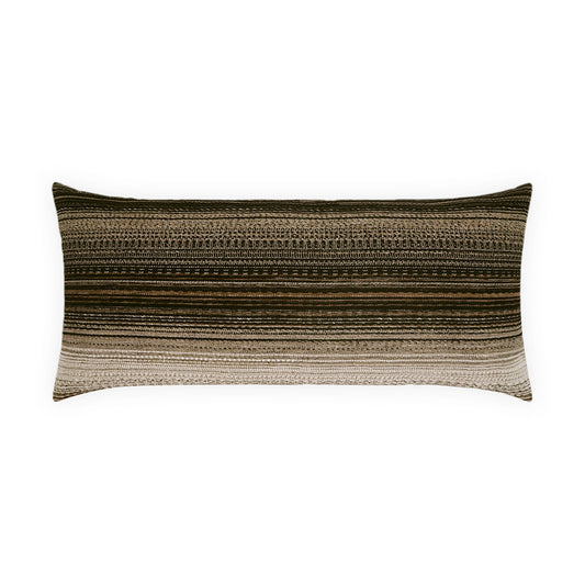 D.V. KAP HOME   12" x 24" Outdoor Ihara Lumbar Pillow - Mink Stripes    - OD-578-M-1224
