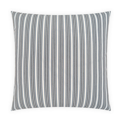 D.V. KAP HOME   22" x 22" Outdoor Pendle Pillow - Blue Stripes    - OD-579-B-2222