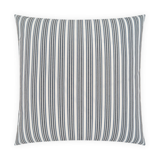 D.V. KAP HOME   22" x 22" Outdoor Pendle Pillow - Blue Stripes    - OD-579-B-2222