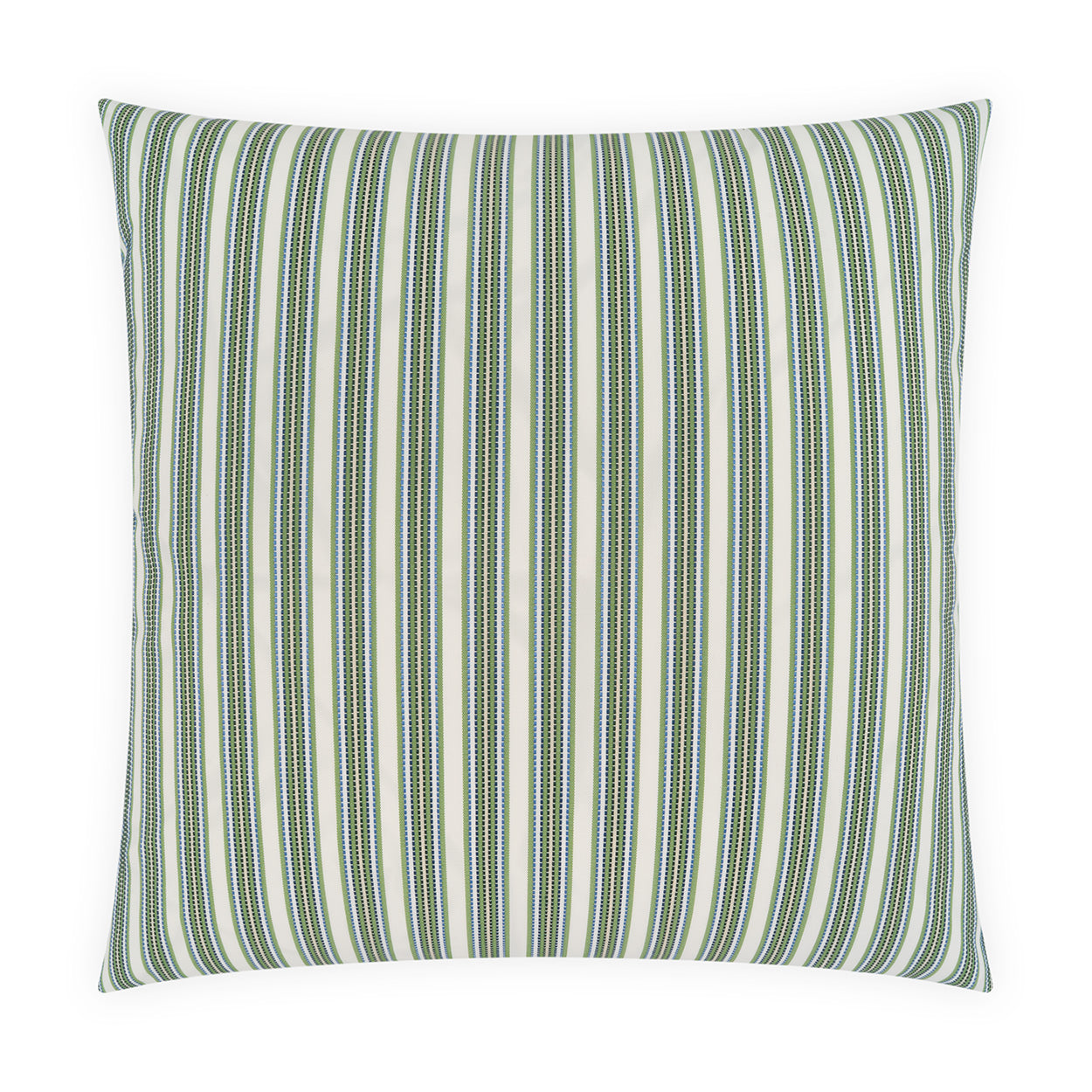 D.V. KAP HOME   22" x 22" Outdoor Pendle Pillow - Green Stripes    - OD-579-G-2222