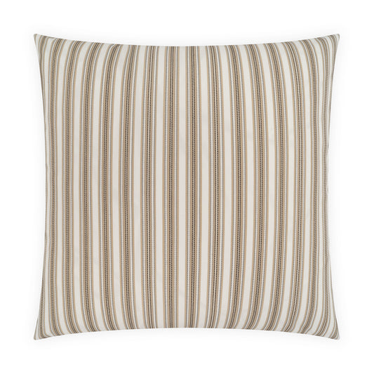D.V. KAP HOME   22" x 22" Outdoor Pendle Pillow - Travertine Stripes    - OD-579-T-2222