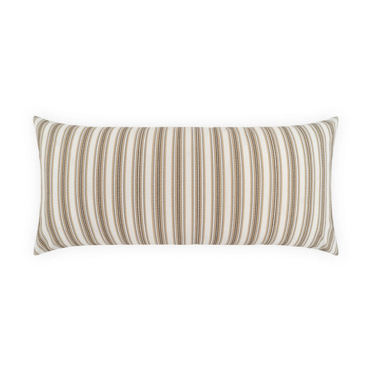 D.V. KAP HOME   12" x 24" Outdoor Pendle Lumbar Pillow - Travertine Stripes    - OD-580-T-1224