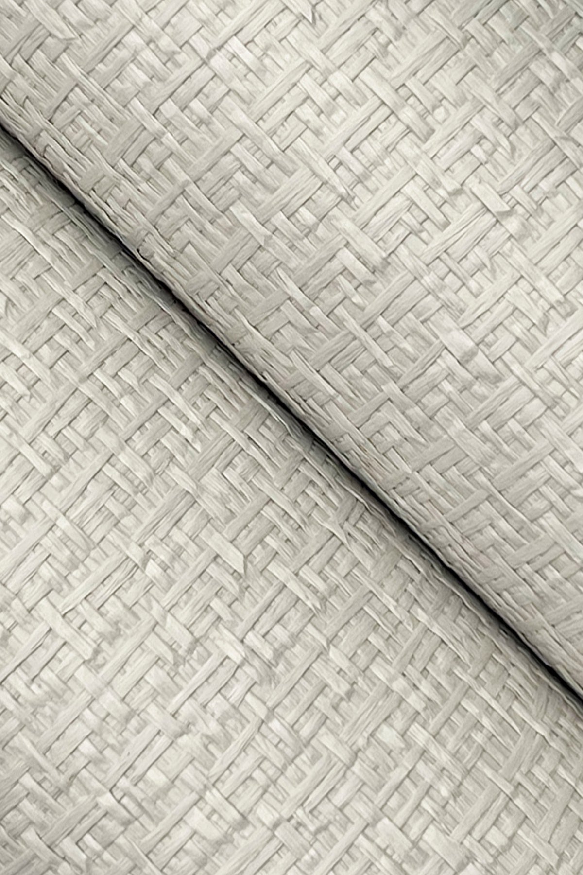 York Wallcoverings Grasscloth and Natural Resource Tatami Weave Pale Grey Wallpaper Traditional Grasscloth Greys   - OG0525GV