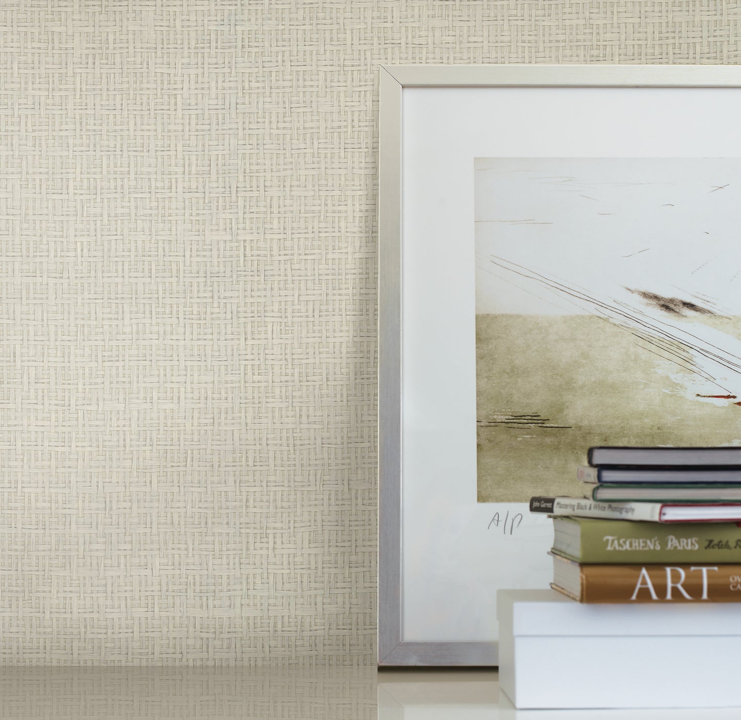 York Wallcoverings Candice Olson Modern Artisan II Tatami Weave Light Grey Wallpaper   Greys   - OG0525