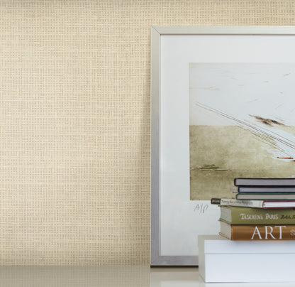 York Wallcoverings Candice Olson Modern Artisan II Tatami Weave Cream Wallpaper   Whites and Off-Whites   - OG0526