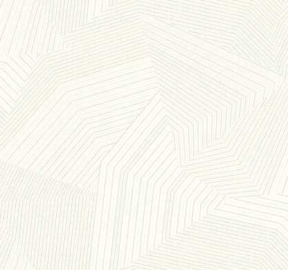 York Wallcoverings New Origins Dotted Maze White Wallpaper  Geometrics Whites and Off-Whites   - OI0615