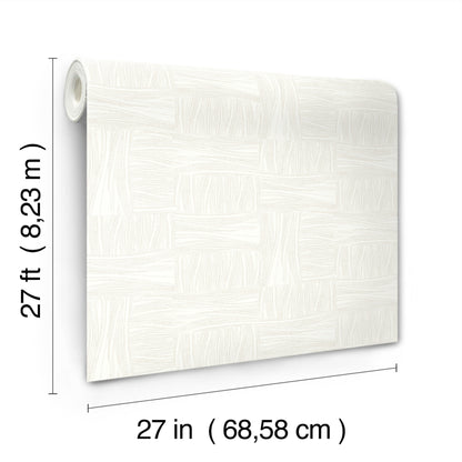 York Wallcoverings New Origins Wicker Dot Ivory Wallpaper  Geometrics Whites and Off-Whites   - OI0636