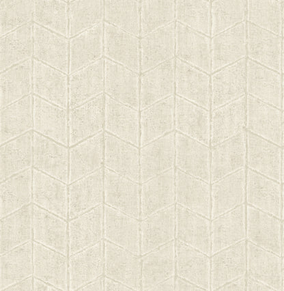 York Wallcoverings New Origins Flatiron Geometric Oyster Wallpaper  Chevron and Houndstooth Whites and Off-Whites   - OI0642