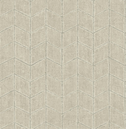 York Wallcoverings New Origins Flatiron Geometric Taupe Wallpaper  Chevron and Houndstooth Browns   - OI0643