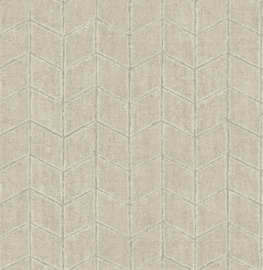 York Wallcoverings New Origins Flatiron Geometric Taupe Wallpaper  Chevron and Houndstooth Browns   - OI0643