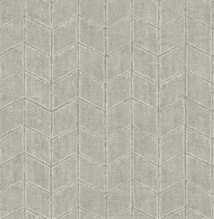 York Wallcoverings New Origins Flatiron Geometric Cement Wallpaper  Chevron and Houndstooth Blacks   - OI0645