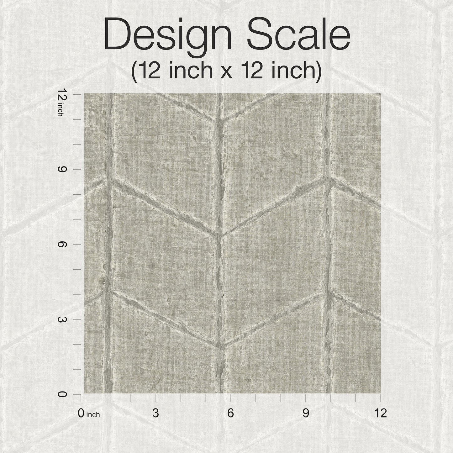 York Wallcoverings New Origins Flatiron Geometric Cement Wallpaper  Chevron and Houndstooth Blacks   - OI0645