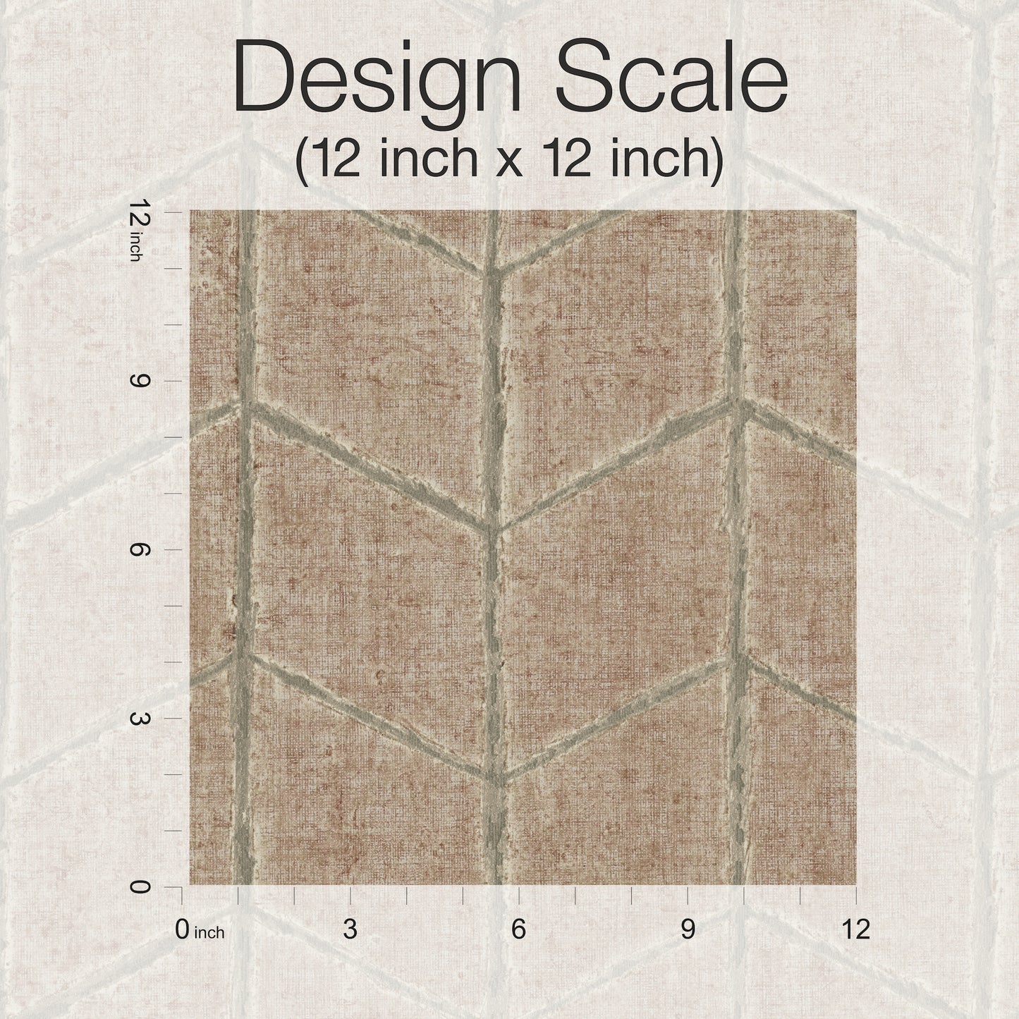 York Wallcoverings New Origins Flatiron Geometric Brick Wallpaper  Chevron and Houndstooth Reds   - OI0646