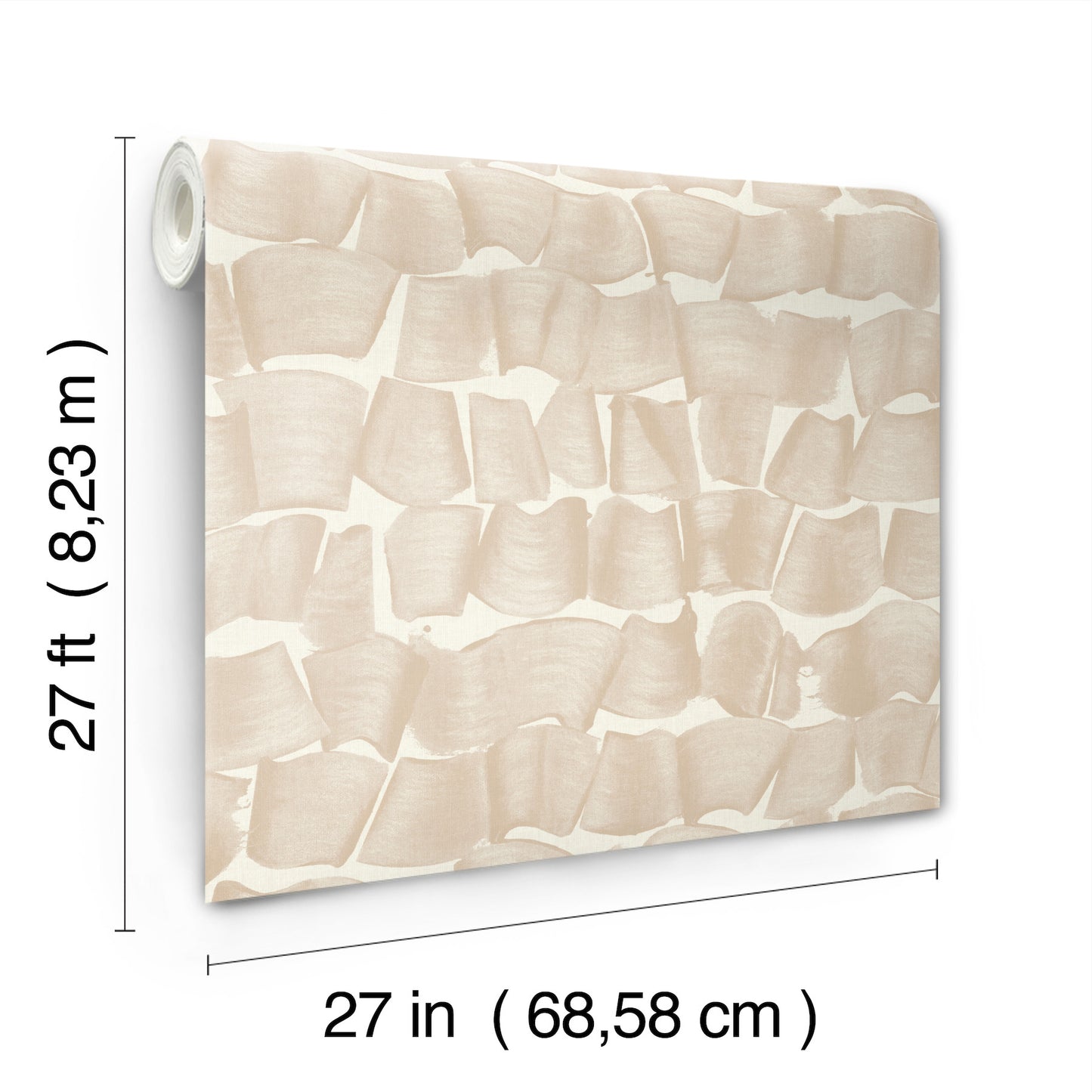 York Wallcoverings New Origins Brushed Ink Blush Wallpaper  Novelty Pinks   - OI0653