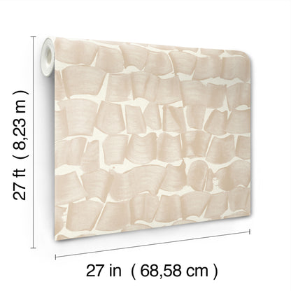 York Wallcoverings New Origins Brushed Ink Blush Wallpaper  Novelty Pinks   - OI0653